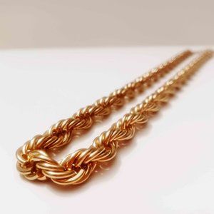 Large Chunky Thick Gold Toned Chain Necklace